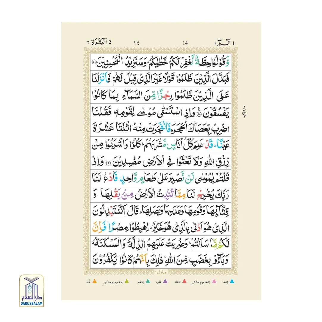 Holy Quran - Colour Coded Quran with Tajweed rules - 6 Volumes Set Ref. 23 MEDIUM (13 Lines per page) - Image 3