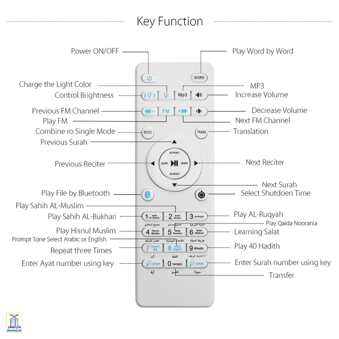 Touch Lamp Quran Speaker Sq122 - Image 9